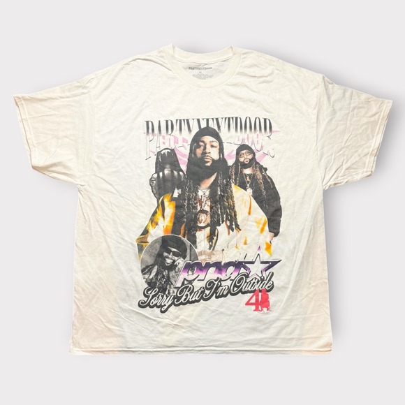 PARTYNEXTDOOR Other - PARTYNEXTDOOR PND4 Sorry But Im Outside Graphic Tour T-Shirt White 1X